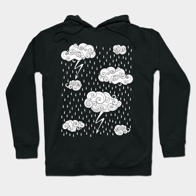 Noncolored Fairytale Weather Forecast Print Hoodie by lissantee